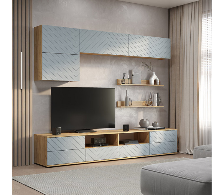 Гостиная Камелия ГС-01 2402 (Крафт/Шарли бриз MF-11)