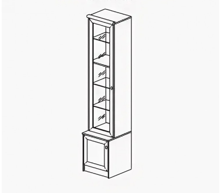 Гостиная Яна шкаф для посуды/ромб 460 ЯН-13 (дуб сонома)
