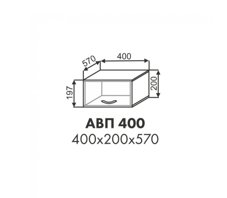 Эстель шкаф антресоль АВП 400
