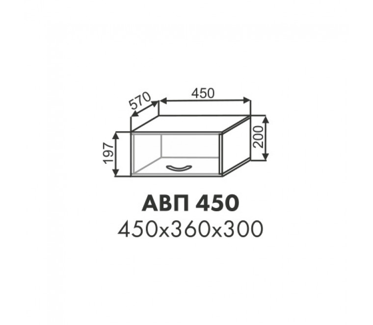 Эстель шкаф антресоль АВП 450