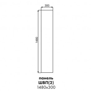 Эстель фасад торцевой пенала настольного высокого ШВП(2) 1480х300