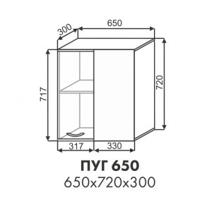 Эстель шкаф верхний угловой ПУГ 650