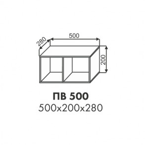 Эстель открытые полки ПВ 500, крафт золотой