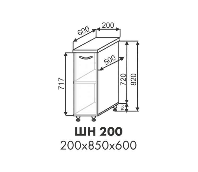 Эстель шкаф нижний ШН 200