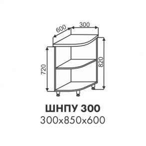 Эстель шкаф нижний торцевой открытый ШНПУ 300