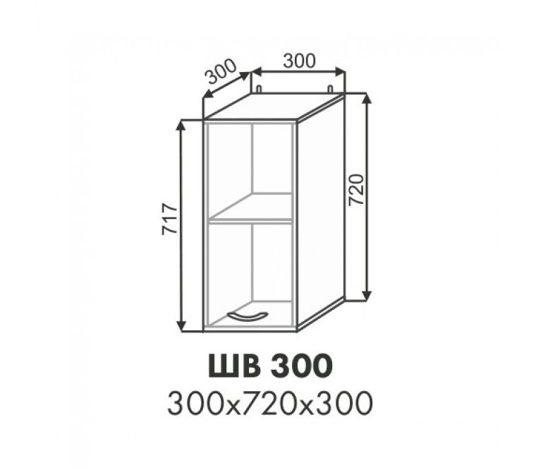 Эстель шкаф верхний ШВ 300