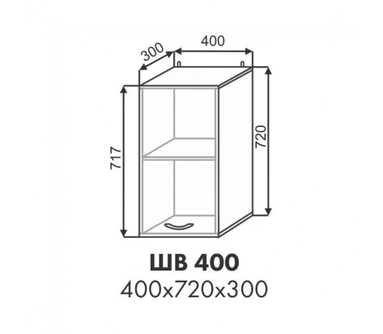 Эстель шкаф верхний ШВ 400