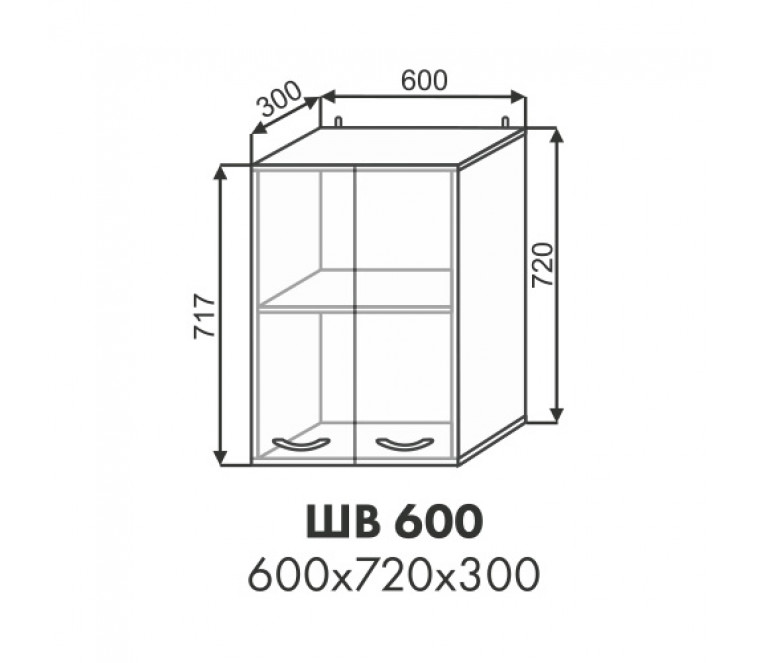 Эстель шкаф верхний ШВ 600