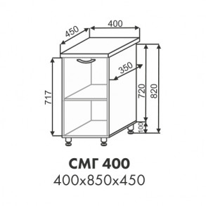 Эстель шкаф нижний не глубокий СМГ 400