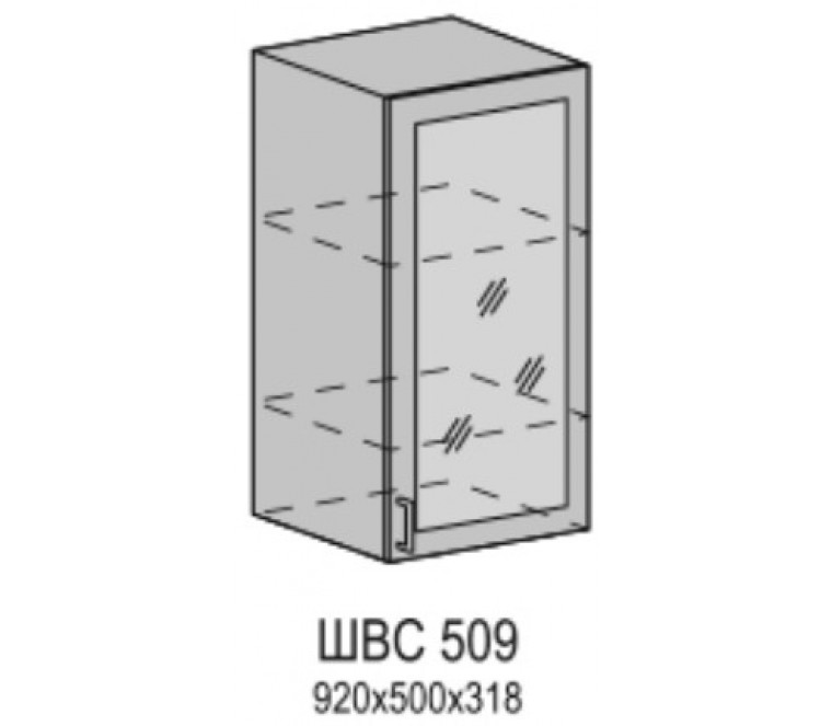 Ницца Royal Blanco шкаф верхний со стеклом высокий ШВС509